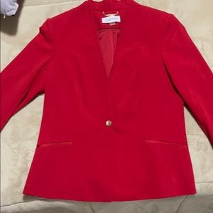 Calvin Klein Red V-neck Blazer ❤️
